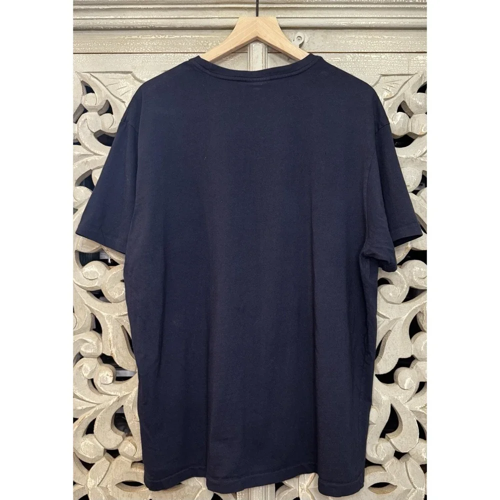 Polo Ralph Lauren Pocket T Shirt Mens XL Navy Blue Red Pony Cotton Crew Neck Tee